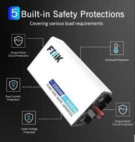 FDIK Invertor Sinus PUR 12V/5KW, Doar TESTAT- Puternic Duce toata casa