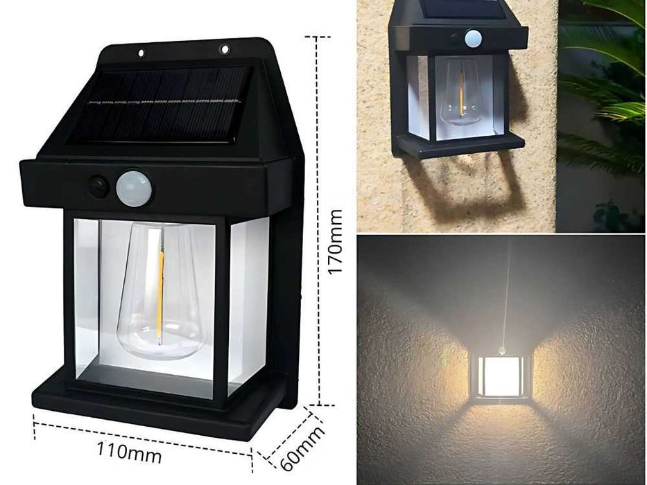 Lampa solara cu senzor de miscare si 3 moduri de iluminare 600 lumeni