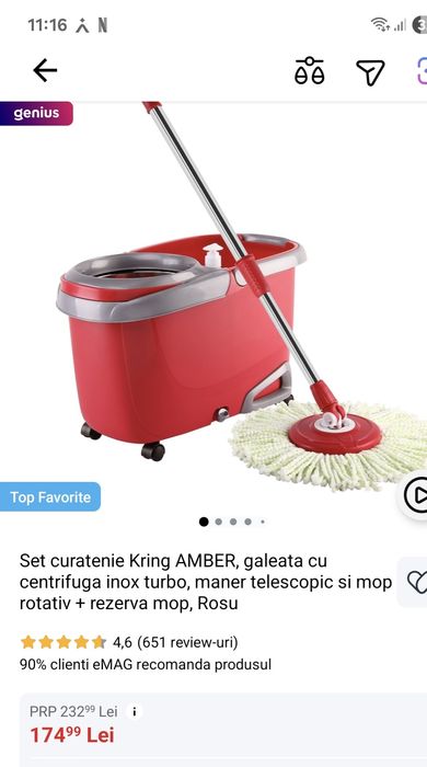 Mop rotativ+ 5 rezerve