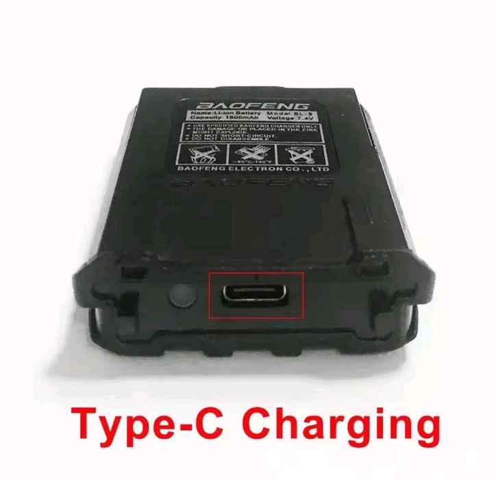 Doua cadouri și baterie extinsă,3.800 mAh cu incărcare și USB C pentru stație radio Baofeng UV-5R,cadou o antenă