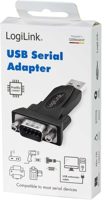 Преходник Logilink USB към Serial RS232 COM порт PL2303