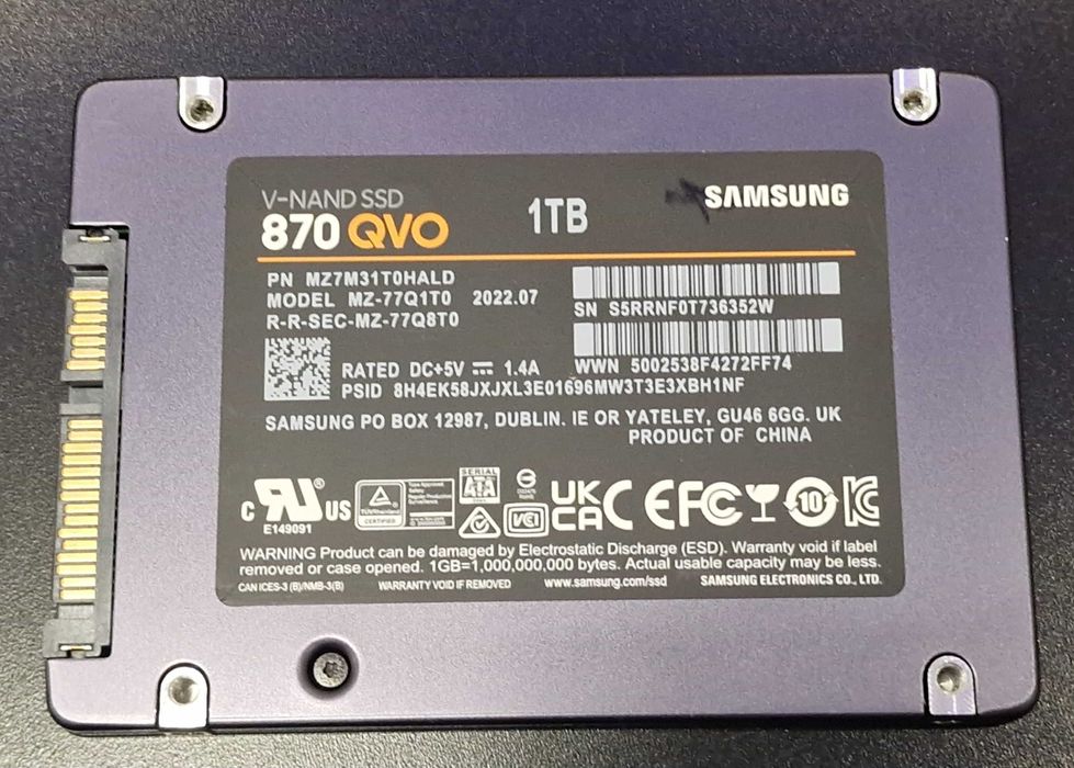 SSD SATA 1 TB Samsung 870 QVO