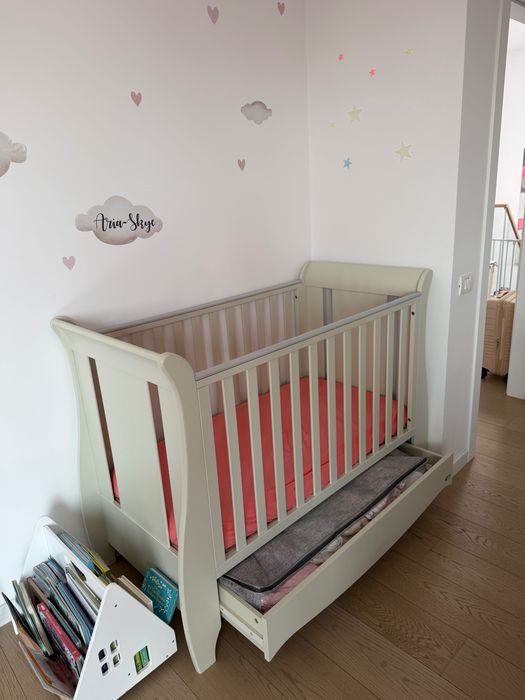 Patut bebe superb cu saltea ClevaMama si asternuturi