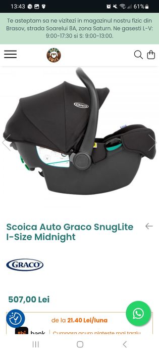 Scoica auto graco