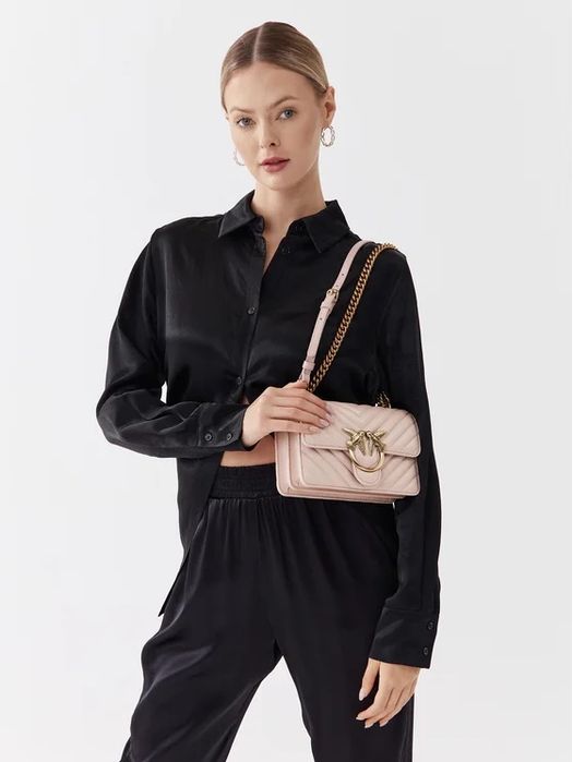 Дамска чанта PINKO Love One Mini DC в розов цвят