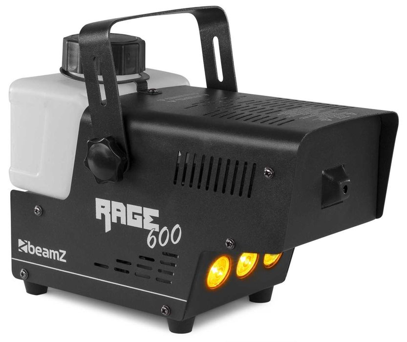 RAGE600LED Masina de fum cu 3 LED-uri chihlimbar, 600W, BeamZ