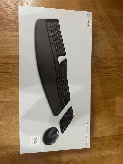 Kit Tastatura + Mouse Microsoft Sculpt Ergonomic Desktop, Wireless, Negru