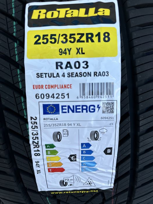 Нови всесезонни гуми ROTALLA SETULA 4 SEASON RA03 255/35R18 94Y XL БОРД 2553518