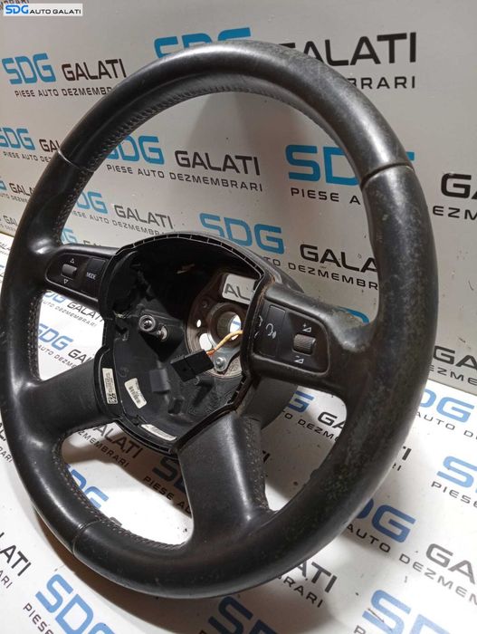 Volan Piele 4 Spite cu Comenzi FARA Airbag Audi A5 2008 - 2016 Cod 8R0419091 0060003096 [M5097]
