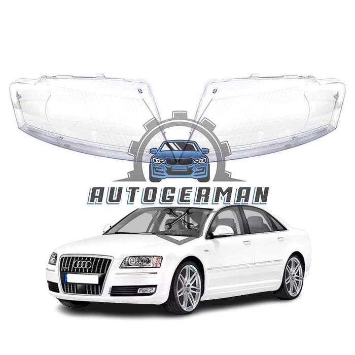 Капаци фарове Audi A8 D3 (04-09) стъкло фар крушки Ауди А8 Д3 xenon