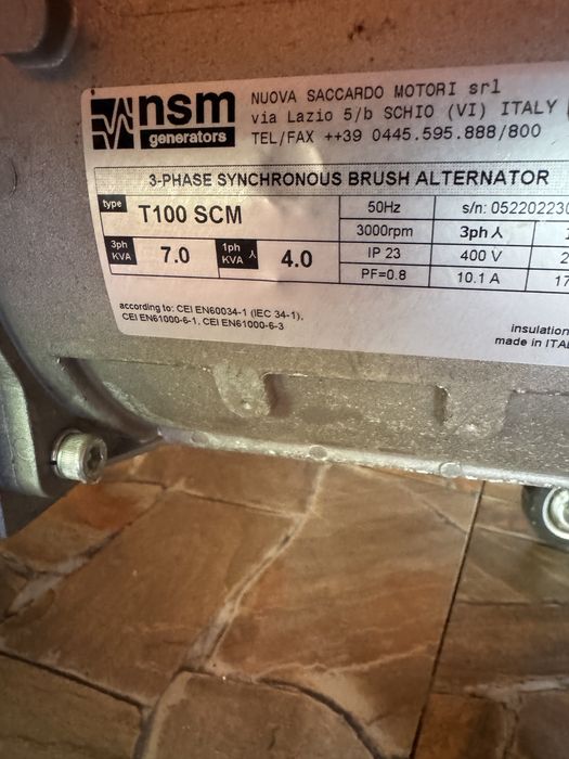 Generator HONDA   AGT8203 HSB  7 kva