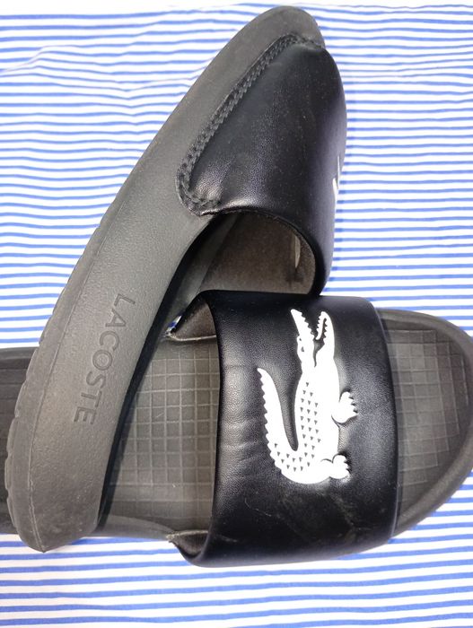 Papuci  moderni pentru bărbați Lacoste Serve Slide autentici nr.43