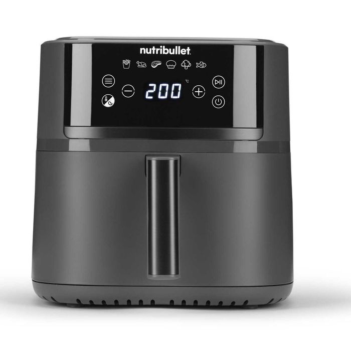 Friteuza cu aer cald Nutribullet CrispLite NBA0611DG, sertar si grill ceramic, 1700 W, 6L, 6 programe automate, display digital, gatire fara ulei