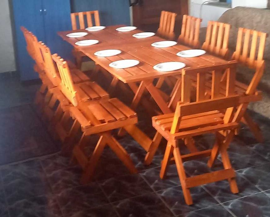 Seturi de masa cu scaune pliabile pentru terasa gradina pentru 4;6;8;10 pers