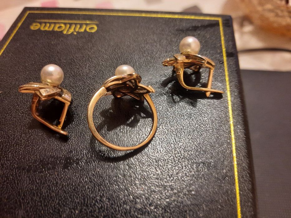 Продам серьги и кольцо 17р. С жемчугом