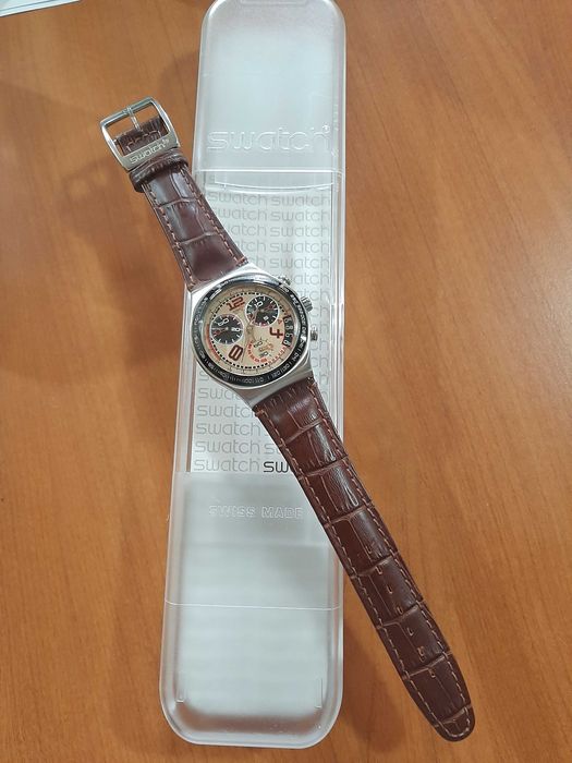 Ceas de colecție SWATCH IRONY CHRONOGRAPH,ediție specială, curea piele