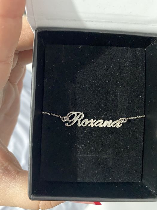 lantusor din argint cu numele Roxana