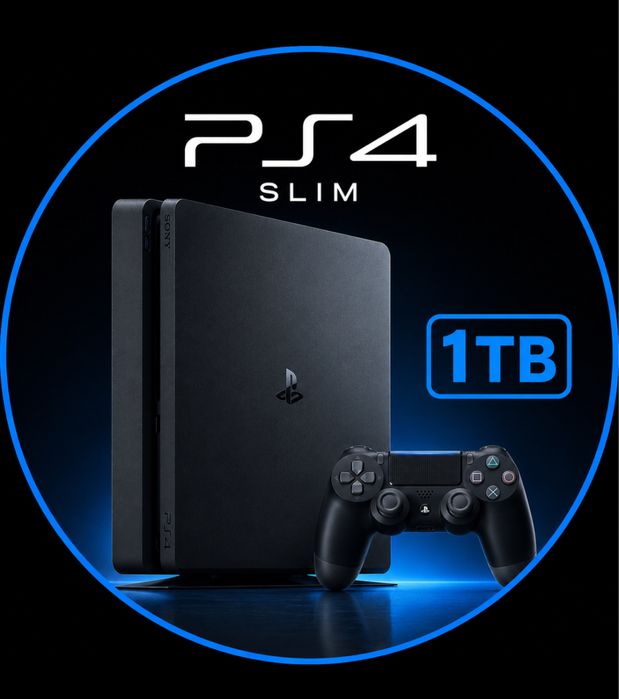 PlayStation 4 Slim 1TB | Отличное состояние | Полный комплект