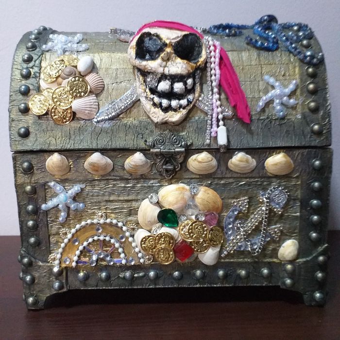 Пиратский сундук-шкатулка