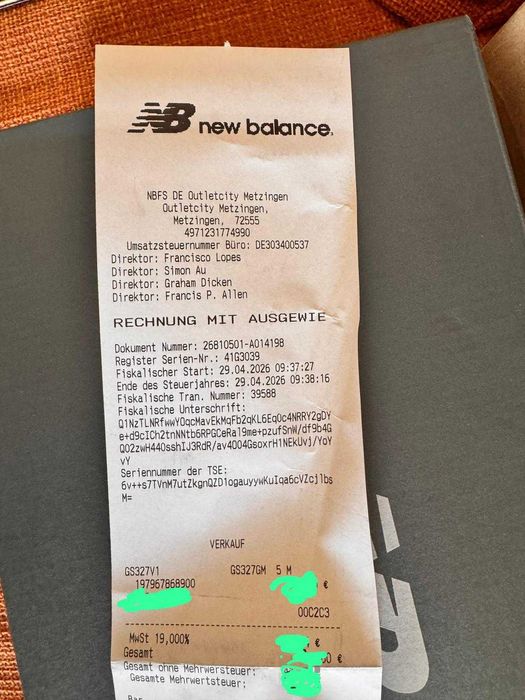 adidasi New Balance, model 327, marime 37.5 - noi in cutie, cumparati din Germania
