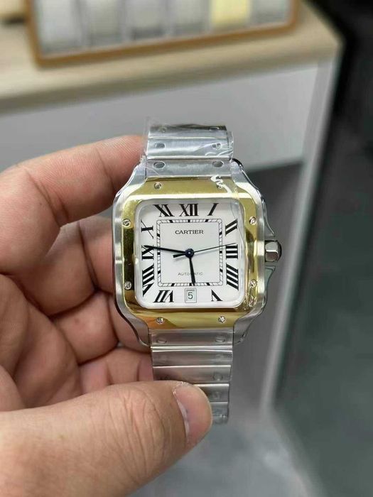 cartier santos 100 двуцветен