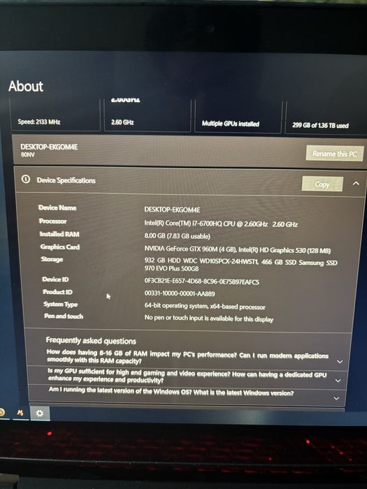 Lenovo y700, doar schimb nu vând