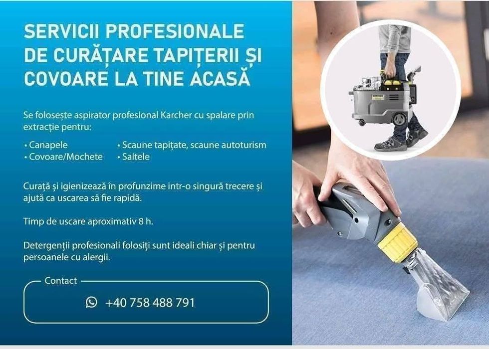 Curatare profesională tapițerii la tine acasă