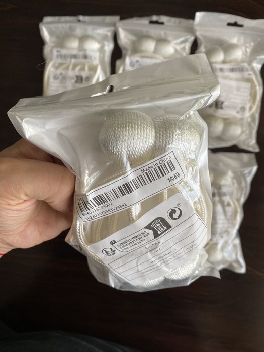 Магнити за пердета - бели/слонова кост