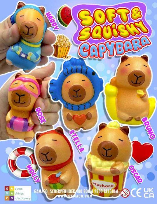 50mm Soft & Squishy Capybara - играчки