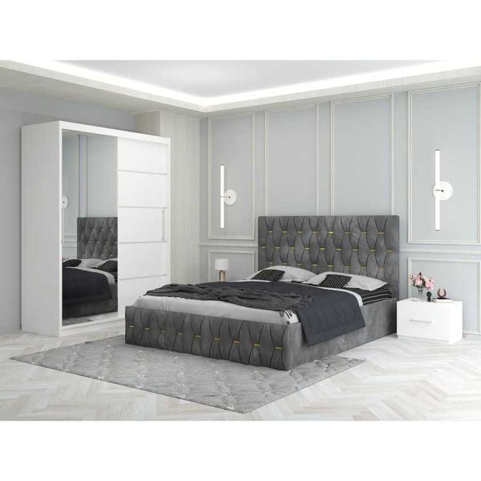 Set dormitor, Pat tapitat, Pat dublu, Comoda, Dressing, Dulap Saltea Dormitor Complet Mobila Dormitor Dormitor complet Pat copii  Pat matrimonial