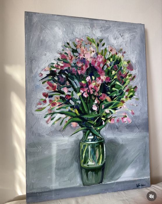 Картина маслом цветы