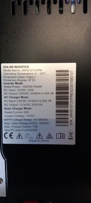 Inverter solar hibrid JRH 1-2 KW