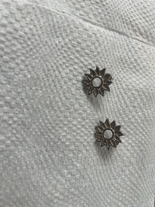 Сребърни обеци  слънце
