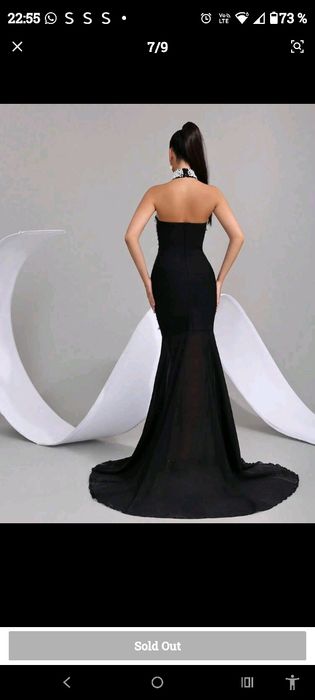 Rochie sirena cu perle