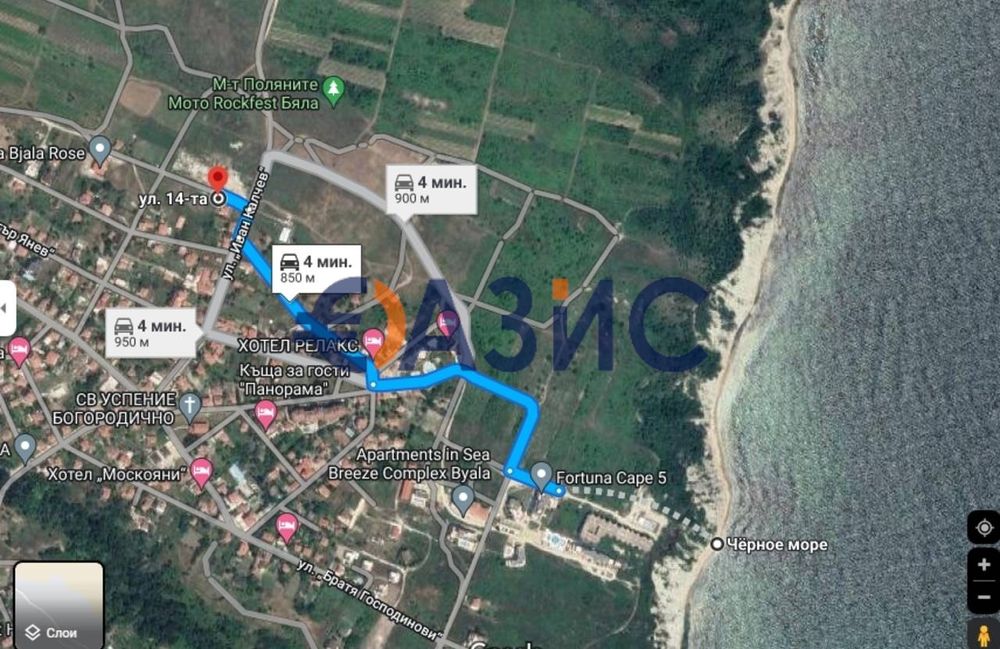 Парцел в УПИ,1100кв. м в г.Бяла, 83 000 евро,