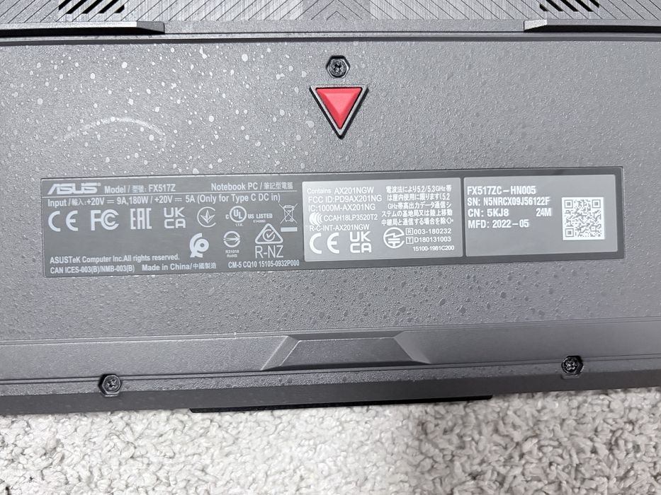 ASUS TUF Dash F15, Intel i5 12450H, RTX 3050, 32gb RAM, 1.5tb SSD.