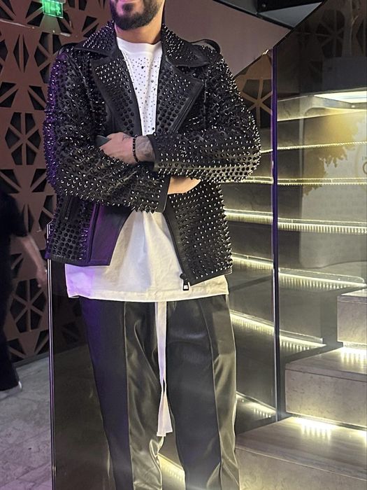 Jacheta cu ținte din piele naturala marca Ellis Colection