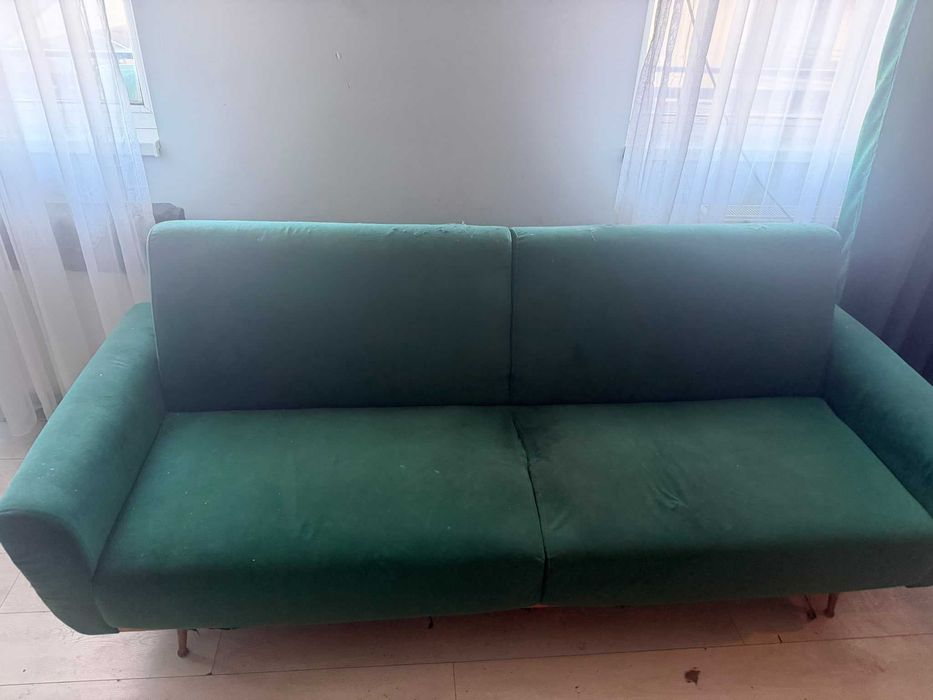 Canapea extensibila 3 locuri verde - 200 lei pret fix