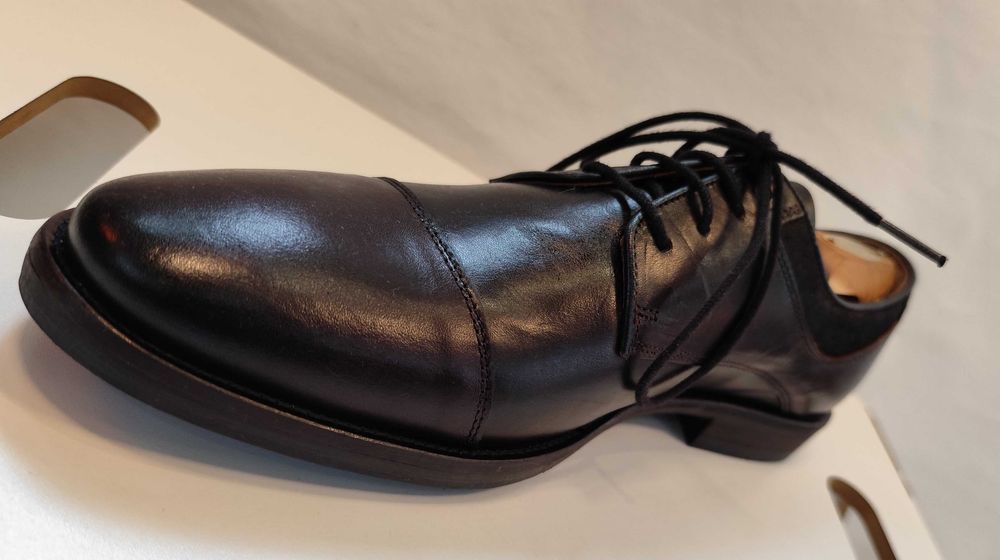 Pantofi cap toe 44 premium Oliver Jacob NOI piele naturala moale maro