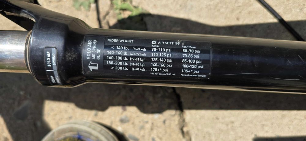 Furcă aer Rockshock Tk 30