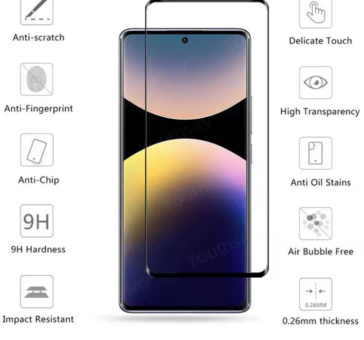 Folie sticla CURBATA Xiaomi Redmi Note 14 Pro / Note 14 Pro+ 5G
