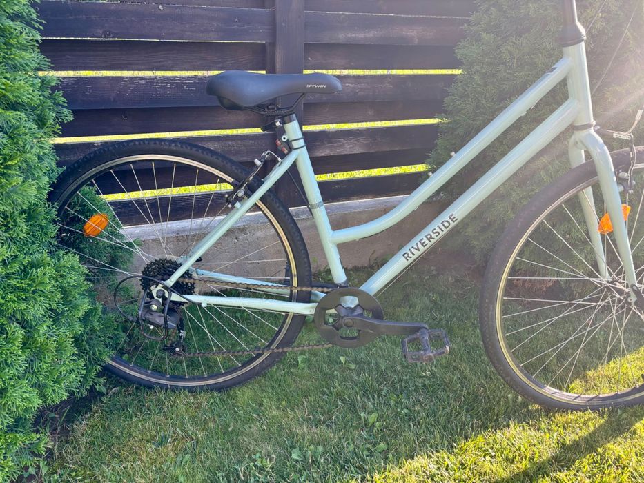 Bicicletă polivalentă Riverside 120 verde pal nouă Decathlon