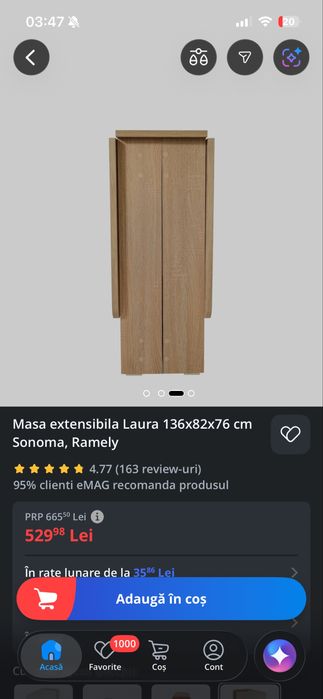 Masa extensibila
