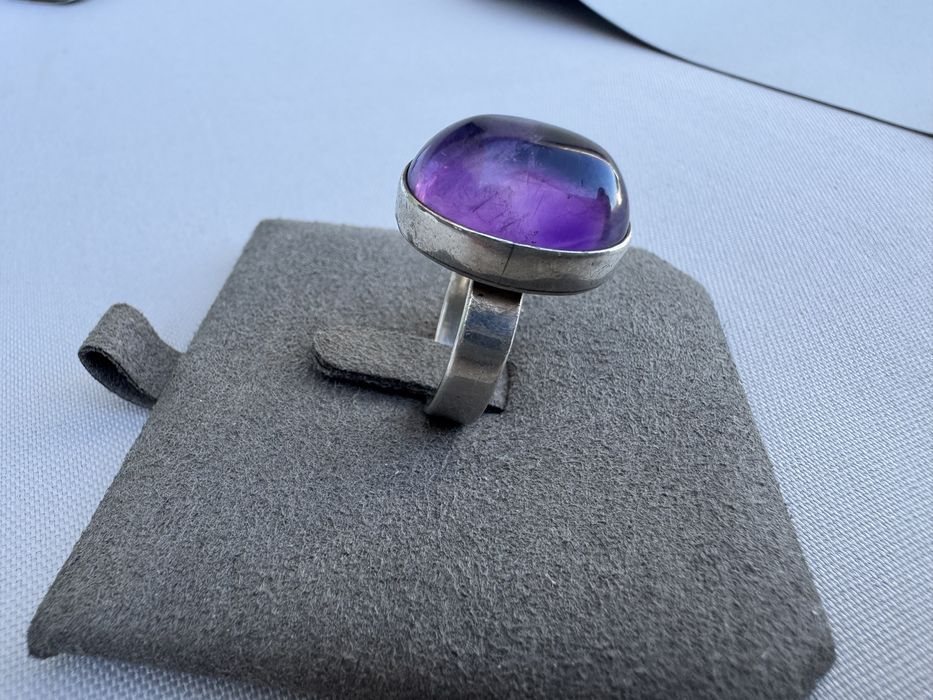 Inel argint si ametist