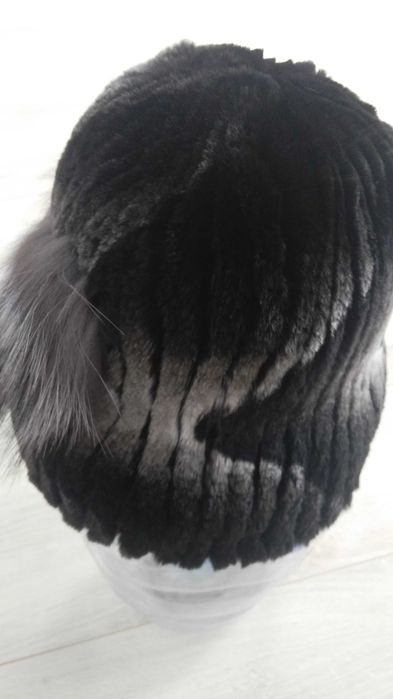 Шапка  с мехом кролика