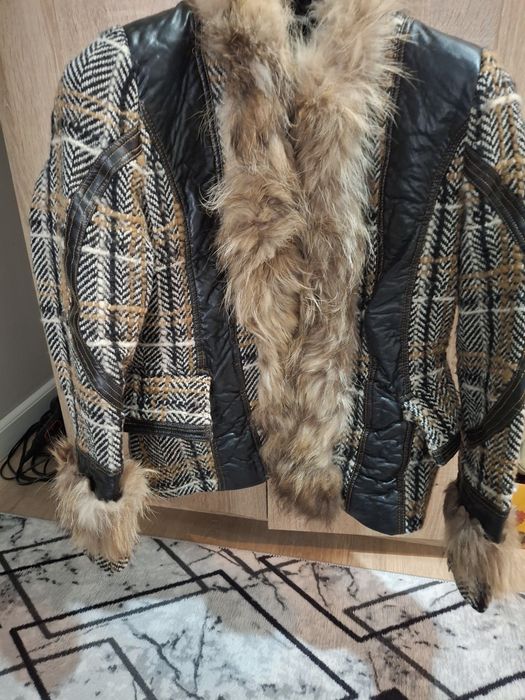 Палто с естествен косъм