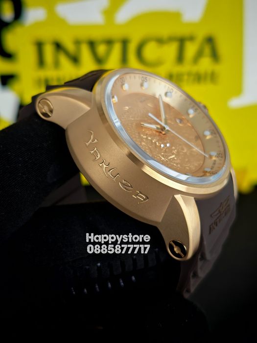 INVICTA Yakuza Gold/Brown automatic 48 mm, Инвикта нов ръчен часовник