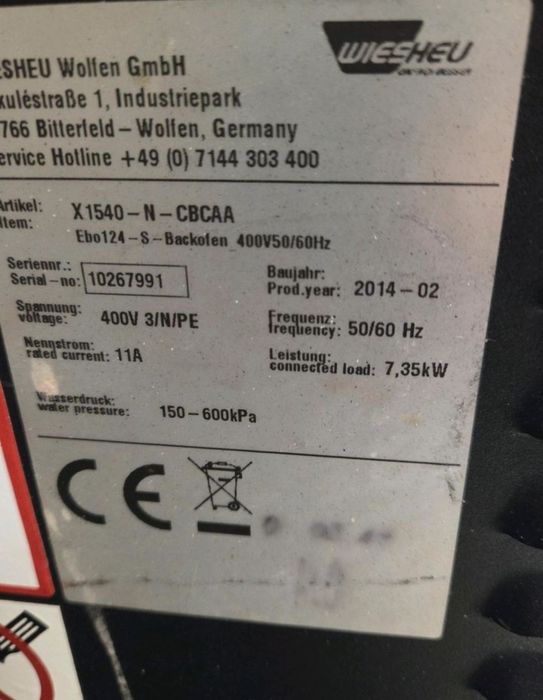 Cuptor patiserie cu vetre Wiesheu