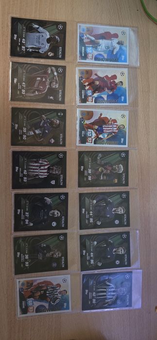 Продавам футболни карти на Topps