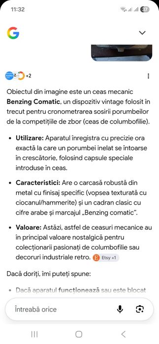 Ceas mecanic Benzing  Comatic
